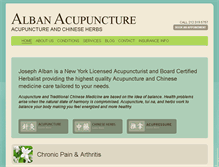 Tablet Screenshot of albanacupuncture.com